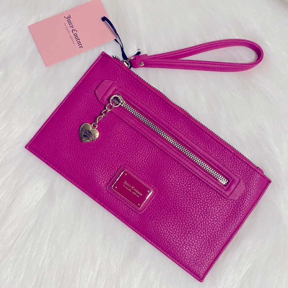 Juicy Couture Rasberry Tart Juicy Squad Wristlet NWT Excellent Condition